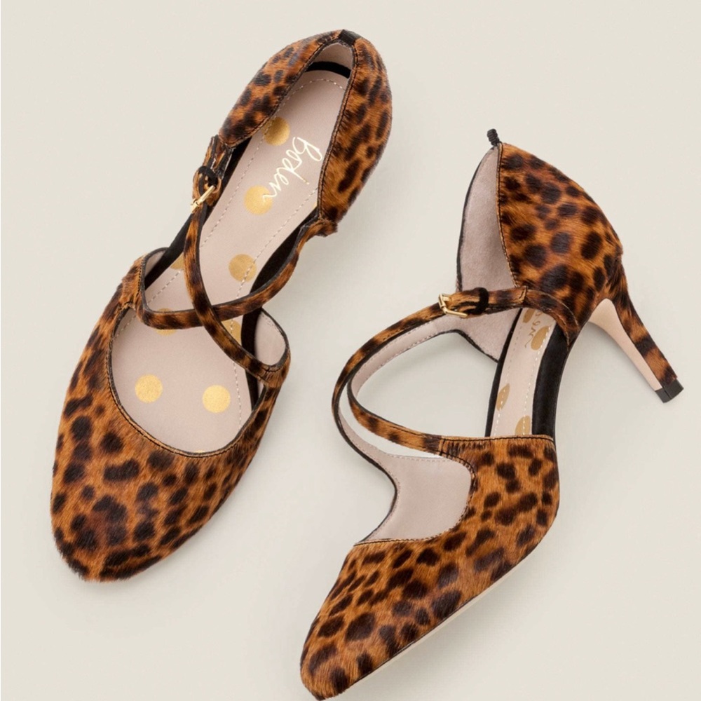 Boden Vanessa heels leopard print size 36.5